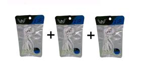 Kit 3 Peças de Fone de Ouvido com Microfone Alta Qualidade e Conforto 1,20 Mt