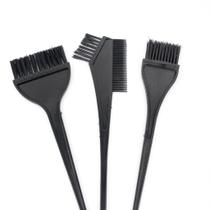 Kit 3 peças de pincel para tintura de cabelo profissional ou em uso doméstico resistente