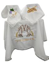 Kit 3 peças de toalhas para Santa Ceia bordada