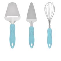 Kit 3 Peças de Utensílios Espátulas e Batedor de Ovos Fouet