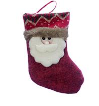 Kit 3 Peças Decoração Natal Bota Meia Papai Noel Natalino 18cm Kit 3 Peças Decoração Natal Bota Meia Papai Noel Natalino 18cm