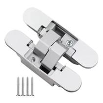 Kit 3 Peças Dobradiça Invisível Oculta 110mm 40kg Ajustável Kit 3 Peças Dobradiça Invisível Oculta 110mm 40kg Ajustável
