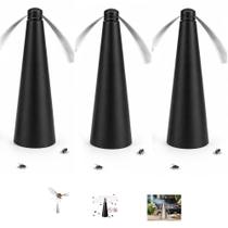 Kit 3 Peças Espanta Mosca Ventilador á Pilha Para Mesas Kit 3 Peças Espanta Mosca Ventilador á Pilha Para Mesas