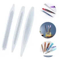 Kit 3 Peças Forma Molde Silicone Caneta Resina Novidade 3 Modelos Diferentes Kit 3 Peças Forma Molde Silicone Caneta Resina Novidade 3 Modelos Diferentes