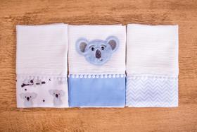 Kit 3 Peças Fralda De Boca Para Bebê