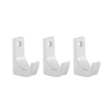 Kit 3 Peças Gancho Cabide Astra De Parede Multiuso Branco Kit 3 Peças Gancho Cabide Astra De Parede Multiuso Branco