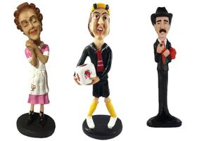 Kit 3 Peças Girafales Florinda E Kiko Turma Do Chaves 20cm