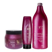 Kit 3 Peças Hidratação Cabelos Com Química e Progressiva Alisamento Relaxamento All Repair WF 2,3L