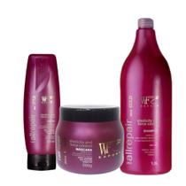 Kit 3 Peças Hidratação Cabelos Com Química e Progressiva Alisamento Relaxamento All Repair WF 2,3L Kit 3 Peças Hidratação Cabelos Com Química e Progressiva Alisamento Relaxamento All Repair WF 2,3L
