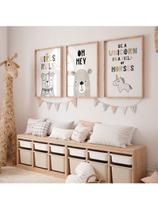 Kit 3 Peças Infantil Urso Frases Coloridas Ursinha Unicórnio Ideal Para Decoração Kit 3 Peças Infantil Urso Frases Coloridas Ursinha Unicórnio Ideal Para Decoração