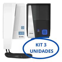 Kit 3 Peças Interfone Residencial Eletrônico Hdl Advance Biv