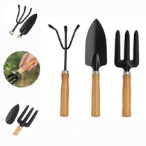 Kit 3 Peças Jardinagem Ferramentas P/ Horta Jardim Pá Garfo Ancinho Kit 3 Peças Jardinagem Ferramentas P/ Horta Jardim Pá Garfo Ancinho