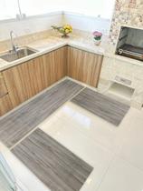 Kit 3 peças Jogo Cozinha Passadeira Manta Vinilico Laminado