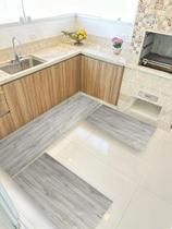 Kit 3 peças Jogo Cozinha Passadeira Manta Vinilico Laminado