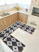 Kit 3 Peças Jogo Cozinha Passadeira Manta Vinilico Laminado