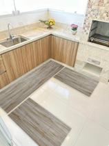 Kit 3 Peças Jogo Cozinha Passadeira Manta Vinilico Laminado