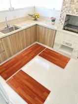 Kit 3 Peças Jogo Cozinha Passadeira Manta Vinilico Laminado