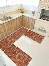 Kit 3 Peças Jogo Cozinha Passadeira Manta Vinilico Laminado