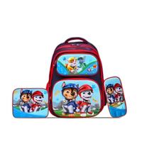 Kit 3 Peças Mochila Escolar Infantil 3 D ( Mochila rodinha + Lancheira + Estojo )- Menino - Menina