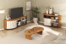 Kit 3 Peças P/ Sala de Estar c/Mesa de Centro, Buffet e Rack Magnum Kit 3 Peças P/ Sala de Estar c/Mesa de Centro, Buffet e Rack Magnum