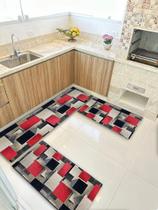 Kit 3 Peças PA Jogo Tapete Cozinha Largo 0,66 Antiderrapante Kit 3 Peças PA Jogo Tapete Cozinha Largo 0,66 Antiderrapante