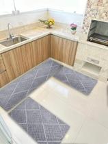 Kit 3 Peças Pa Jogo Tapete Cozinha Largo 0,66 Antiderrapante Kit 3 Peças Pa Jogo Tapete Cozinha Largo 0,66 Antiderrapante