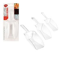 Kit 3 Peças Pá Pegador De Gelo Acrílico Multiuso P-M-G