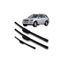 Kit 3 Peças Palhetas Limpador Parabrisa Kia Sorento 2007 09 Preto Kit 3 Peças Palhetas Limpador Parabrisa Kia Sorento 2007 09 Preto
