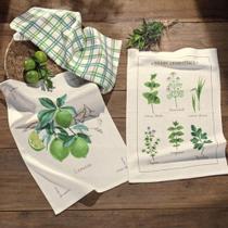 Kit 3 Peças Pano de Copa Dohler Botânica Limone 100% Algodão Kit 3 Peças Pano de Copa Dohler Botânica Limone 100% Algodão