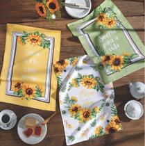 Kit 3 Peças Pano de Copa Dohler Girassol 100% Algodão - Döhler