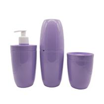 Kit 3 Peças Para Bancada De Lavabo Banheiro Porta Escovas Kit 3 Peças Para Bancada De Lavabo Banheiro Porta Escovas