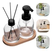 Kit 3 Peças Para Banheiro Com Bandeja De Bambu Orion Wolff