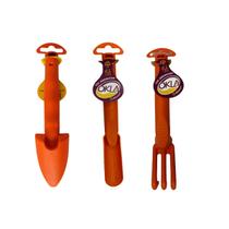 Kit 3 Peças Para Jardinagem Conjunto Mini Ferramentas Jardim Vaso Planta Horta Cultivo com Ancinho e Pá