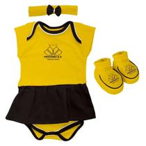Kit 3 Peças para Menina do Criciúma Torcida Baby - 033B Kit 3 Peças para Menina do Criciúma Torcida Baby - 033B