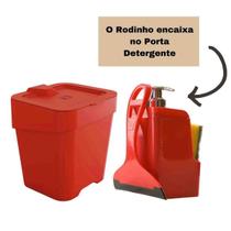 Kit 3 Peças Para Pia Cozinha Com Porta Detergente Lixeira E Rodinho Slim UZ - Uz Utilidades