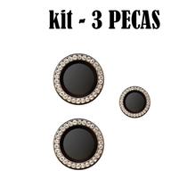 Kit (3*Pecas) Películas Câmera Strass P/ Redmi Note 14 5g 4g Protetor Da Lente Brilhante