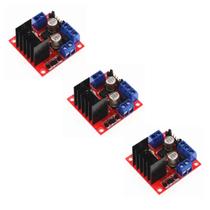 Kit 3 peças Ponte H Dupla L298n Driver Motor Esp8266 Arduino