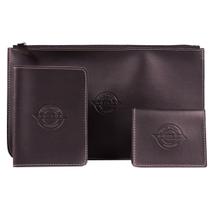 Kit 3 peças Porta Manual de Automóvel + Porta Documentos Artlux + Mini Carteira