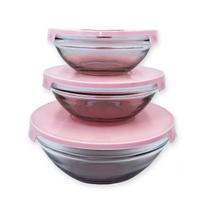 Kit 3 Peças - Potes Vasilhas Vidro Tampa Marmita Fitnnes Kit 3 Peças - Potes Vasilhas Vidro Tampa Marmita Fitnnes