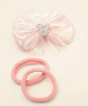 Kit 3 Peças Presilhas E Elásticos De Cabelo Infantil M-87474