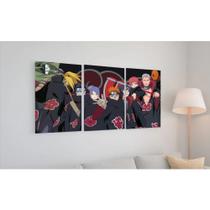Kit 3 Peças Quadro Decorativo Grupo Akatsuki Anime Naruto Itachi Pain Kit 3 Peças Quadro Decorativo Grupo Akatsuki Anime Naruto Itachi Pain