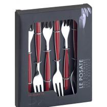 Kit 3 Peças Queijo Faca Espátula Petisco Vermelho Bugatti