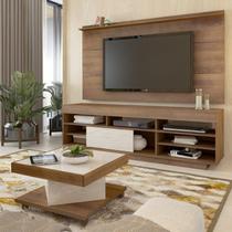 Kit 3 Peças Rack com Painel até 60 Polegadas Slim e Mesa de Centro Elegance Kit 3 Peças Rack com Painel até 60 Polegadas Slim e Mesa de Centro Elegance