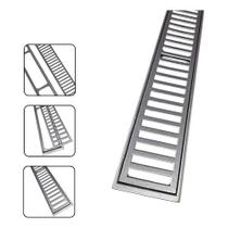 Kit 3 Peças Ralo Linear Alumínio 10x300 Inteiriço com Aro Kit 3 Peças Ralo Linear Alumínio 10x300 Inteiriço com Aro