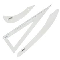 Kit 3 peças régua graduada