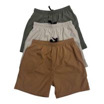 Kit 3 peças short tactel com elastano masculino