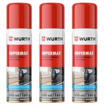 Kit 3 Peças - Spray Impermax Impermeabilizante Para Tecidos De 300ml / 180gr - Wurth