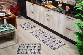 Kit 3 peças Tapete Cozinha Prátik Jacquard Kit 3 peças Tapete Cozinha Prátik Jacquard