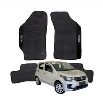 Kit 3 Peças Tapete Impermeável Bordado Específico Fiat Mobi 2016 A 2023 - V5805