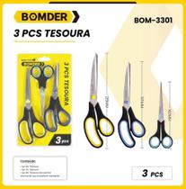 Kit 3 Peças Tesoura - BOMDER - BOM-3301